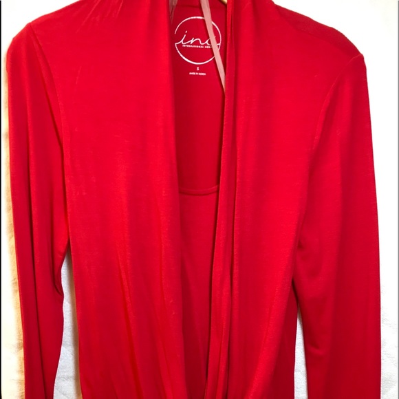 INC International Concepts Red Knit Long Sleeve - Picture 1 of 7